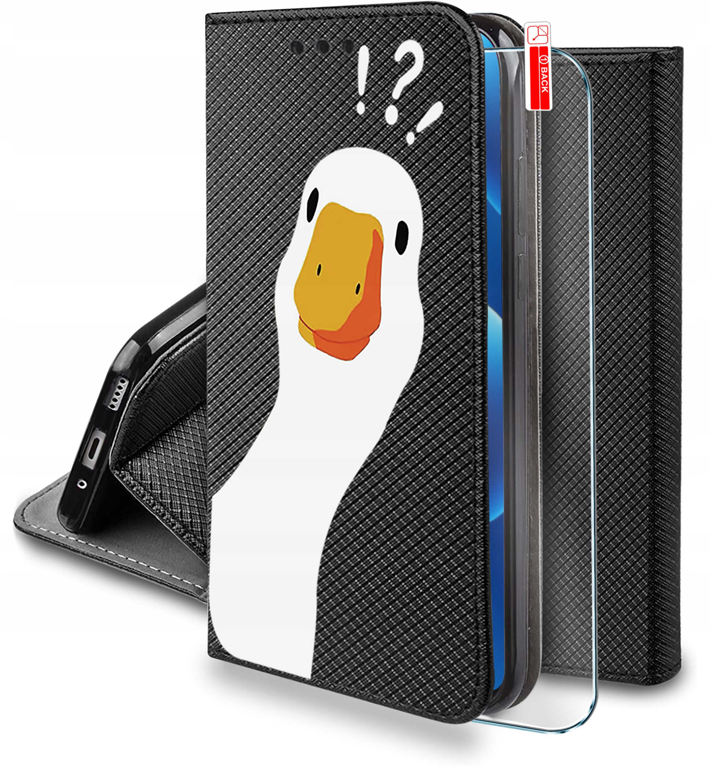 Etui do Motorola G86 | G86 Power MAGNET WZORY CASE PORTFEL + SZKŁO 9H – Ochrona i styl w jednym