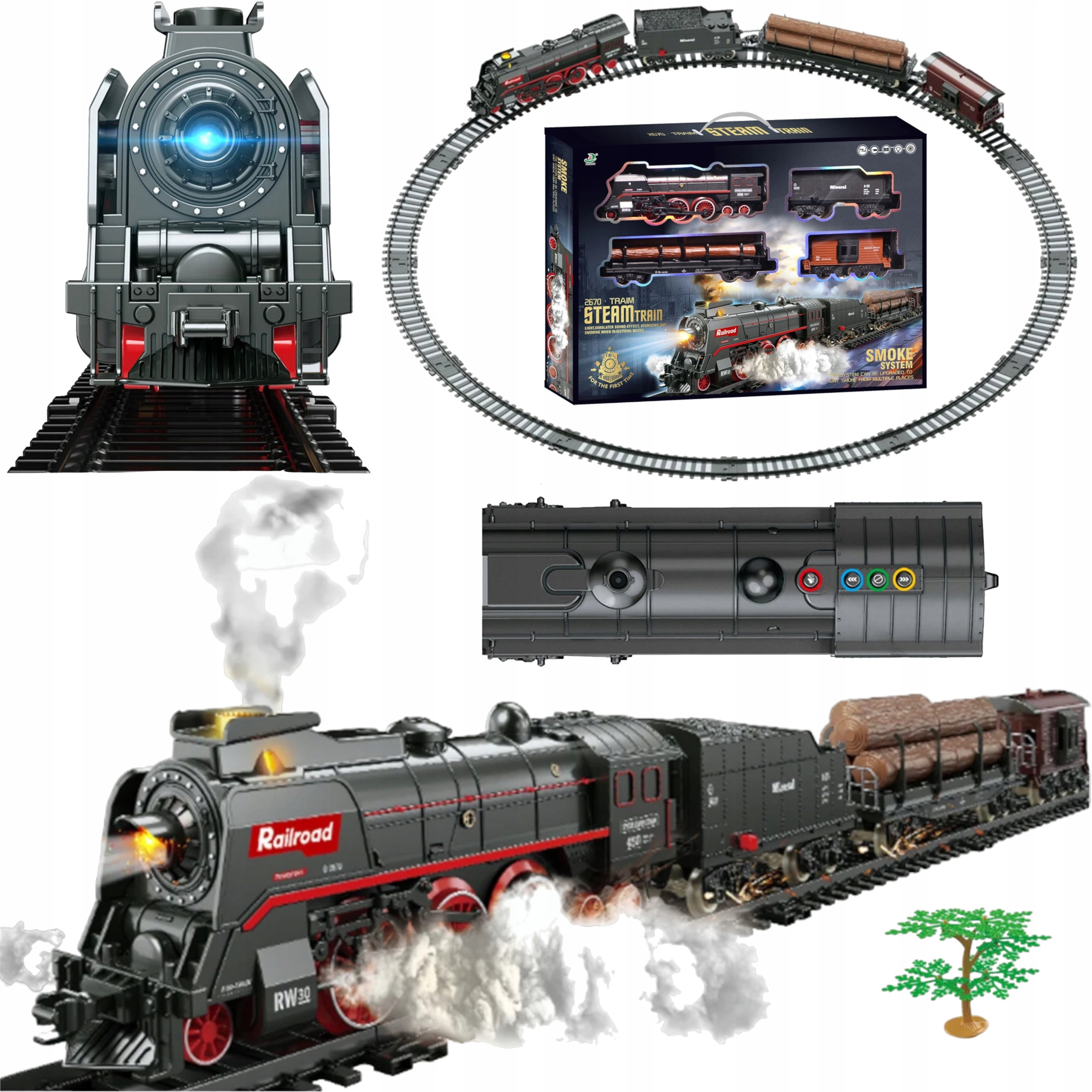 KOLEJKA ELEKTRYCZNA LOKOMOTYWA POCIĄG CIUCHCIA PARA – Idealna zabawa dla małych maszynistów