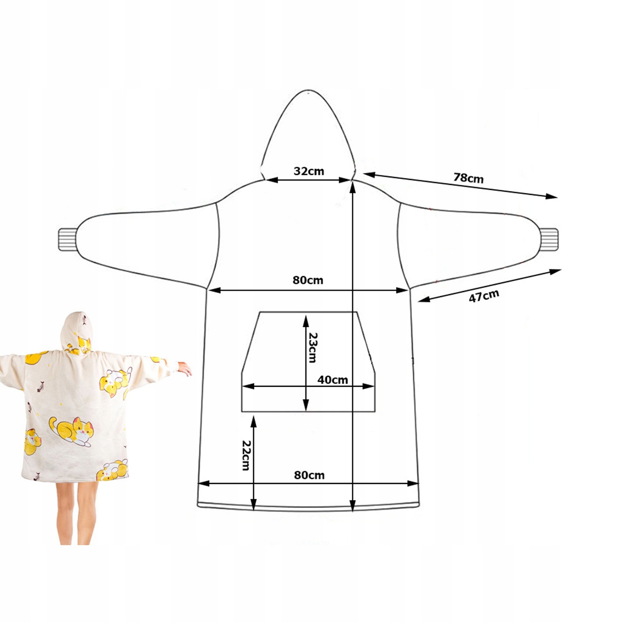Praktyczny Kaptur i Duża Kieszeń – Wygoda na Co Dzień