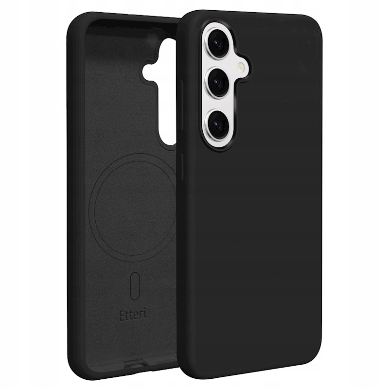 Nakładka Etteri Silicone Mag do Samsung Galaxy S26 czarna – Elegancka ochrona dla Twojego telefonu