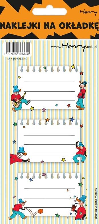 Naklejki na zeszyty - Chłopak (12szt) – Idealne dla małych uczniów