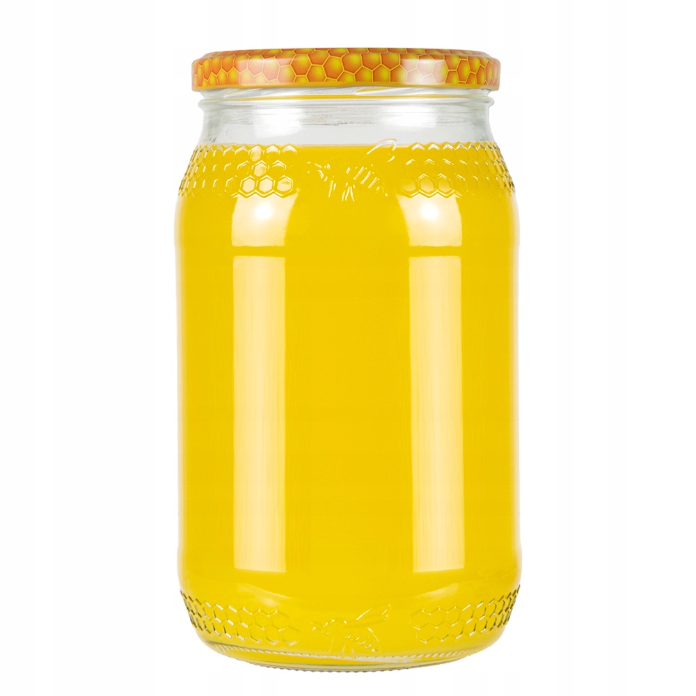 8x Słoik 900ml PSZCZOŁA PLASTER MIODU – Idealne do przechowywania przetworów