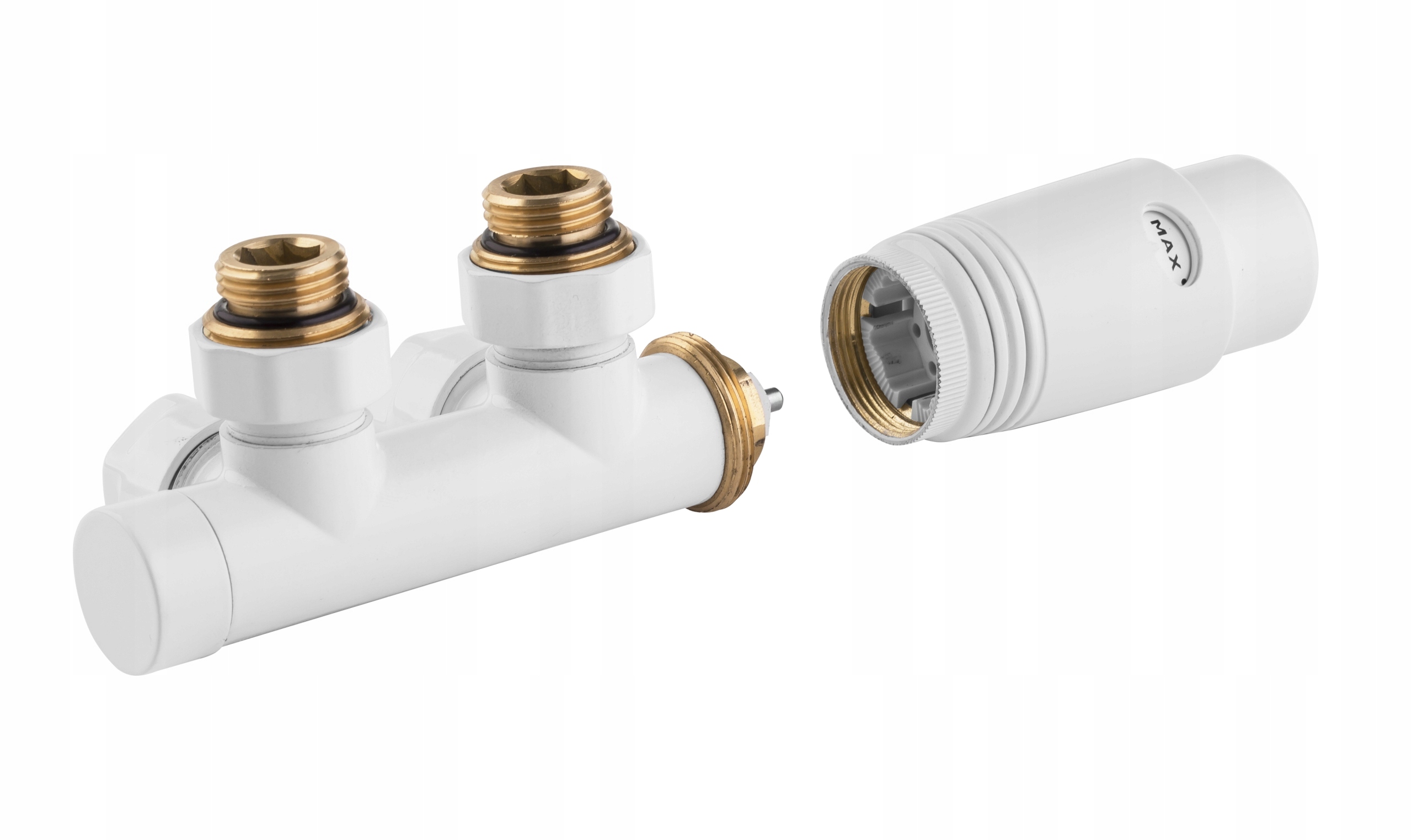 Invena INVENA DUOPLEX DO DOLNEGO PODŁĄCZENIA 50MM BIAŁY – Idealne rozwiązanie do grzejników