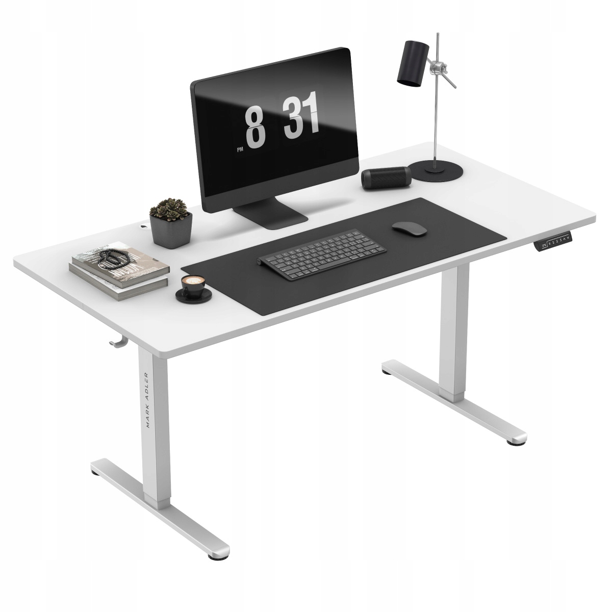 Biurko elektryczne regulowane Mark Adler Leader 7.6 White – Idealne do gamingowego biura
