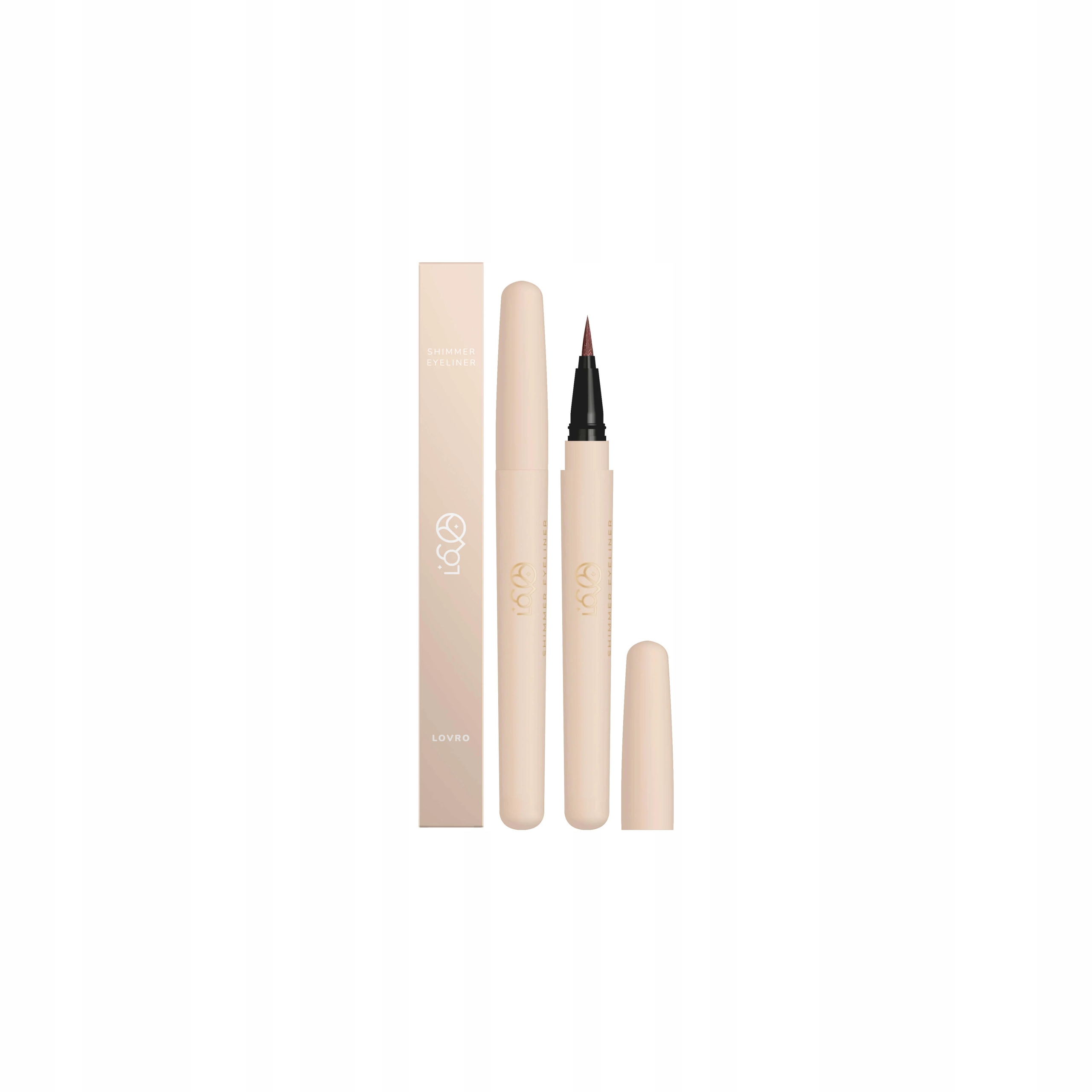 LOVRO Shimmer Eyeliner – Błyszczący płynny eyeliner 01 Chocolate dla wyjątkowego spojrzenia