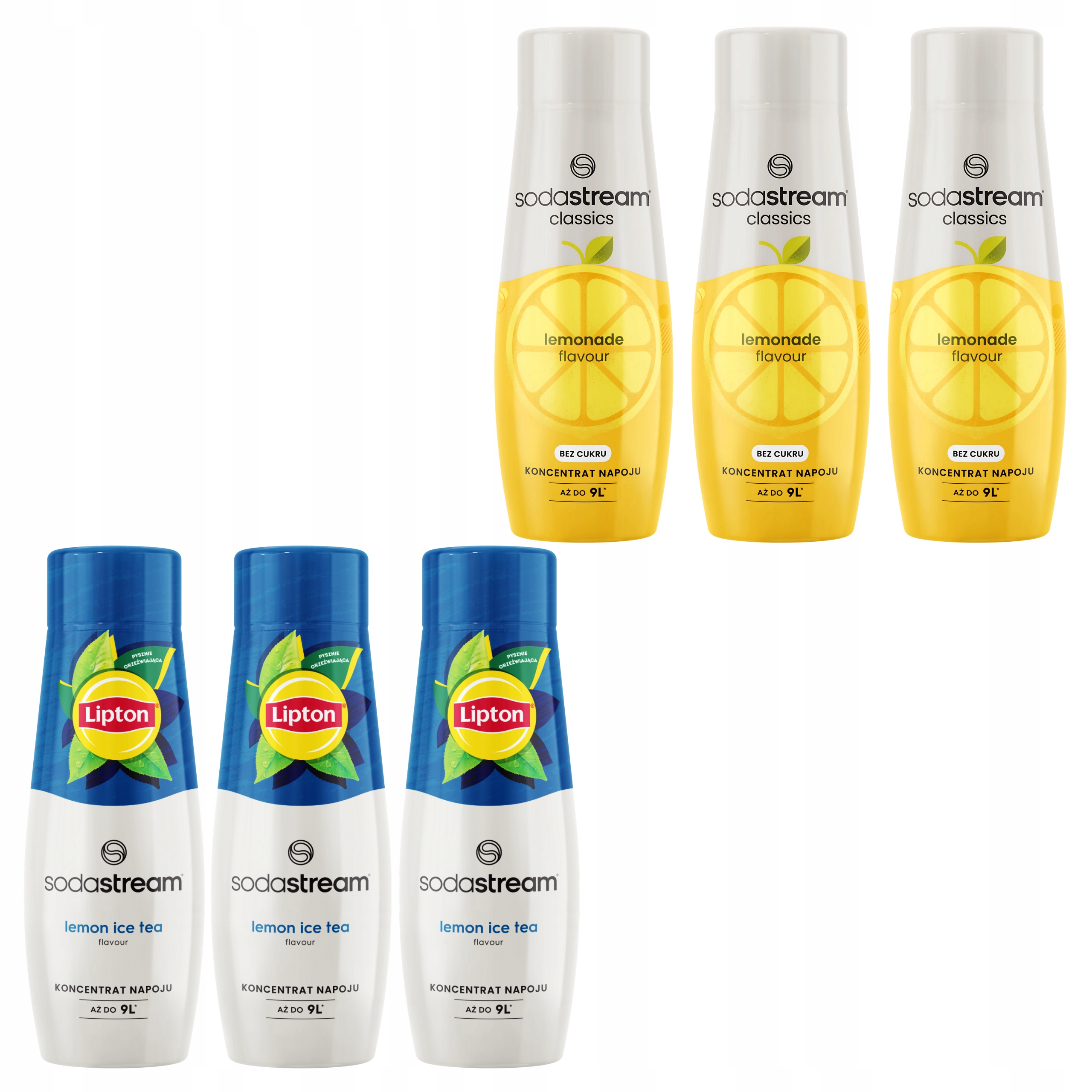 6 Syropy do Saturatora Herbata Lemon Ice Tea x3 + Lemoniada x3 – Orzeźwiająca przyjemność w każdej kropli