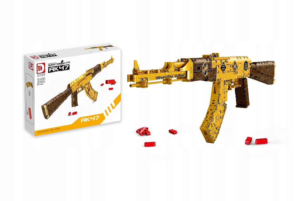 Ruchome klocki Konstrukcyjne Karabin AK47 – Stwórz swój własny model broni