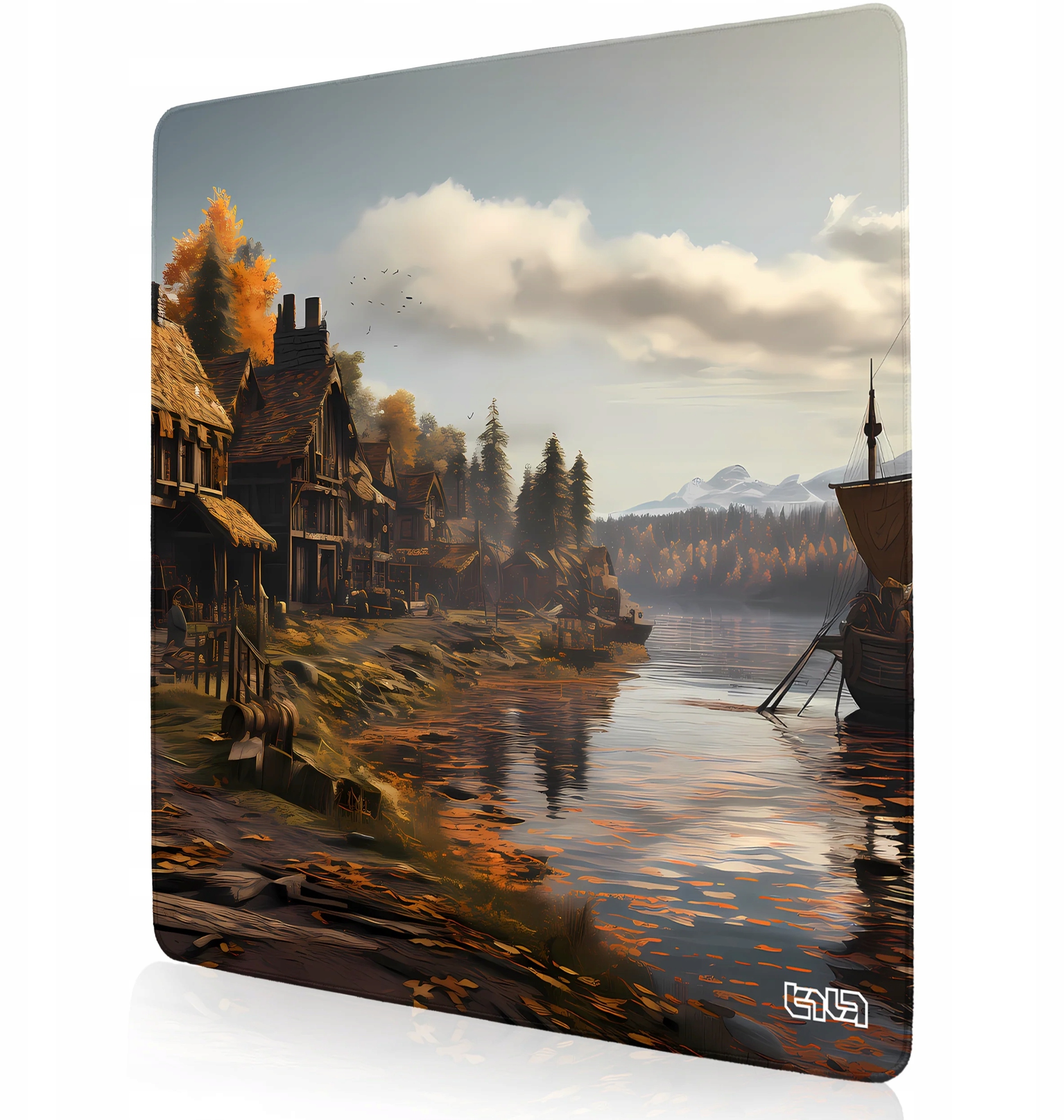 PODKŁADKA POD KLAWIATURĘ Wikingowa Wioska 30x30 TILT Na biurko Duża – Komfort i styl w jednym