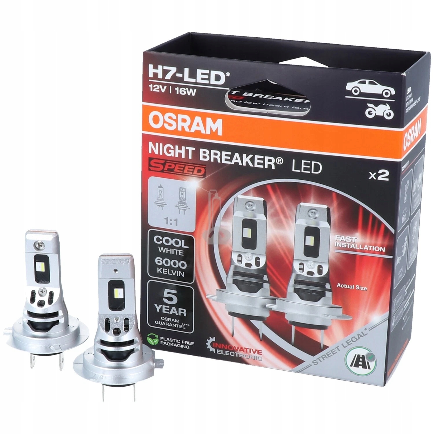 Osram Night Breaker LED Speed – Wydajne żarówki samochodowe H7