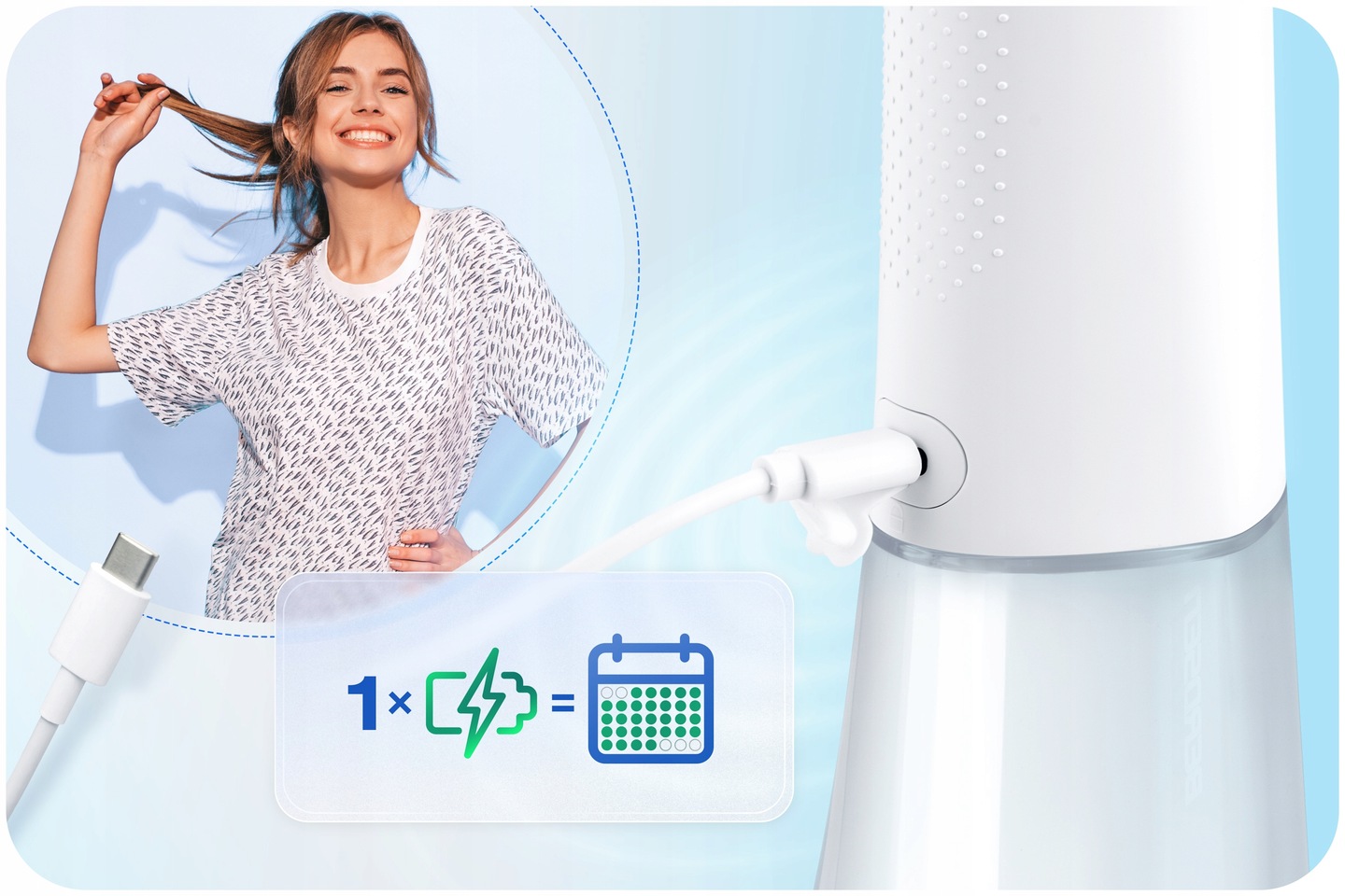 Wygodne ładowanie i długi czas pracy na jednym ładowaniu