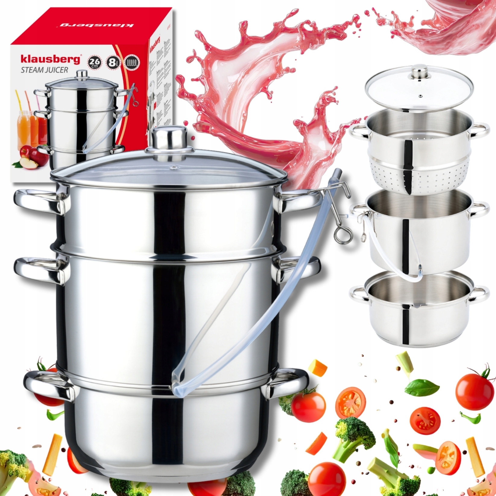 Sokownik parowy Klausberg KB-9032 – 8L do soków
