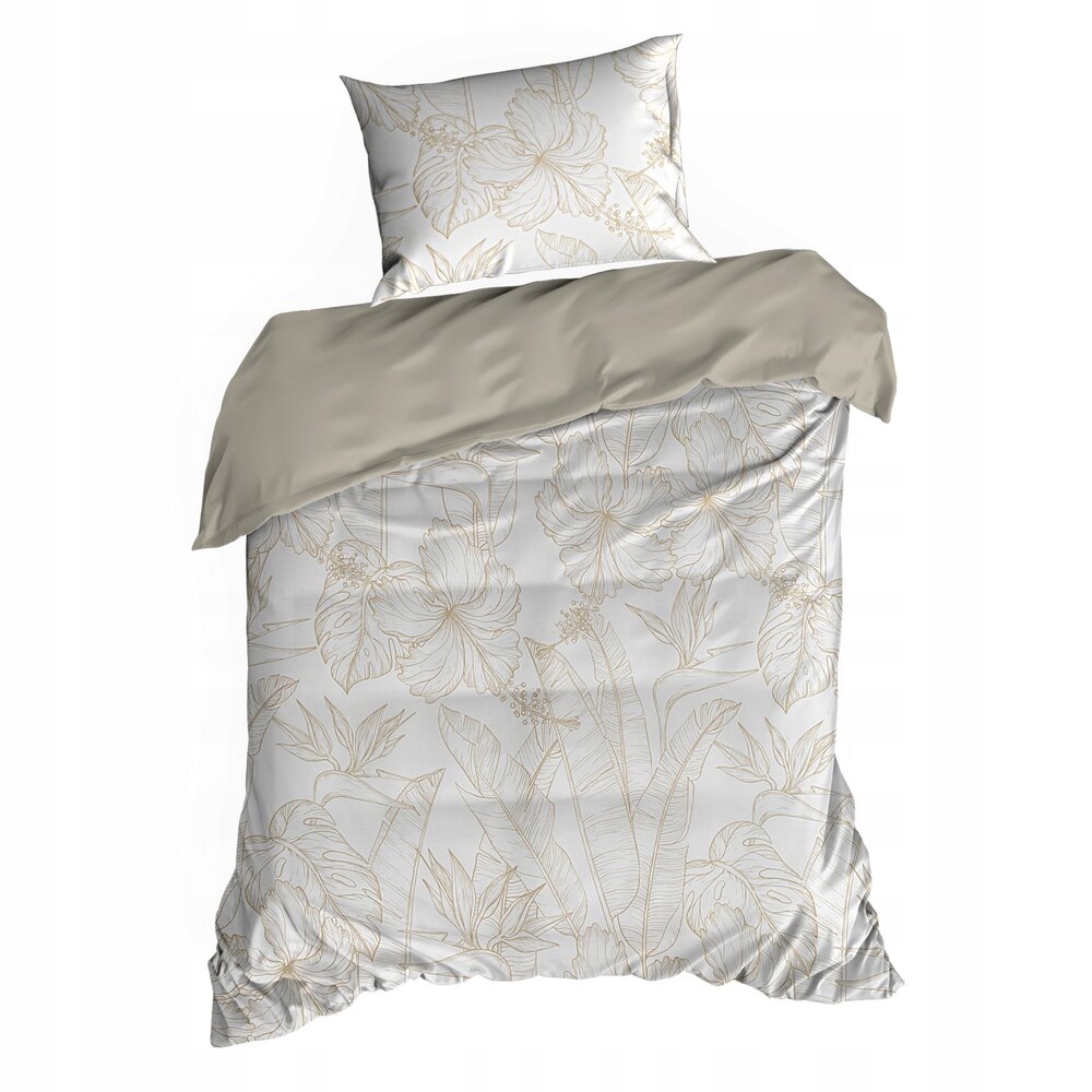 Komplet Pościeli Satynowej SPRING 50 140 x 200 cm Biały – Elegancja i komfort w Twojej sypialni