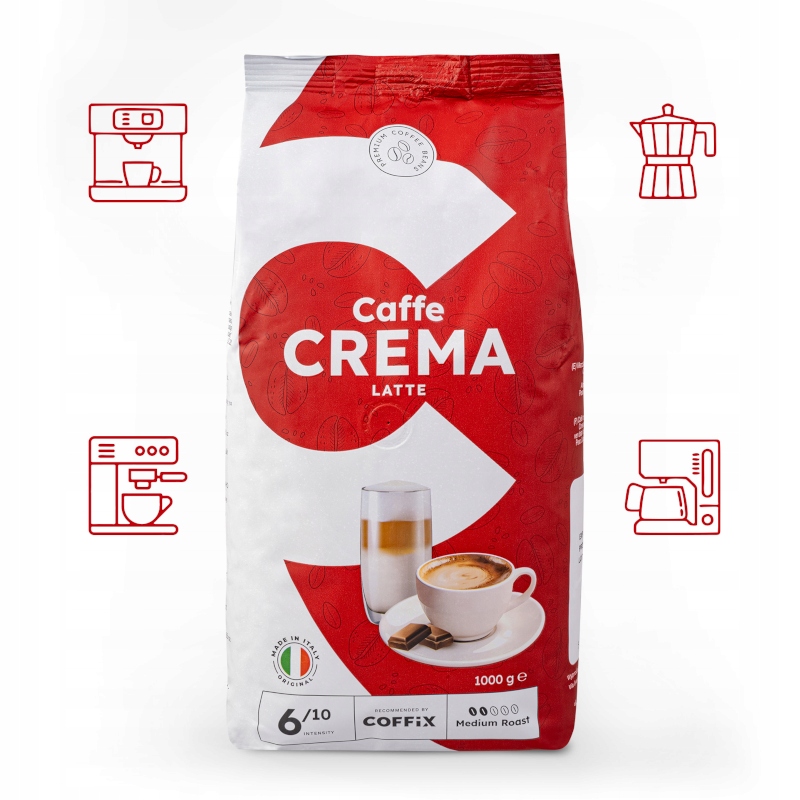 Jak przygotować kawę Caffe Crema Latte?