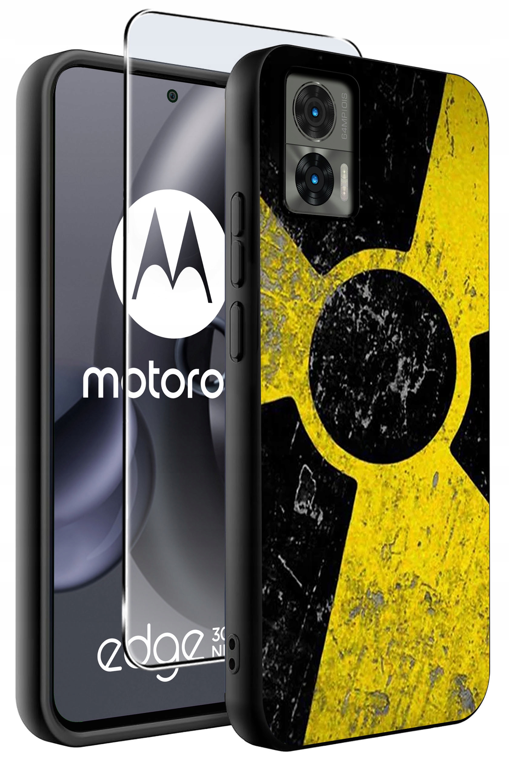Etui do Motorola Moto Edge 30 Neo WZORY SILIKONOWE MATT CASE + SZKŁO 9H – Ochrona i styl w jednym
