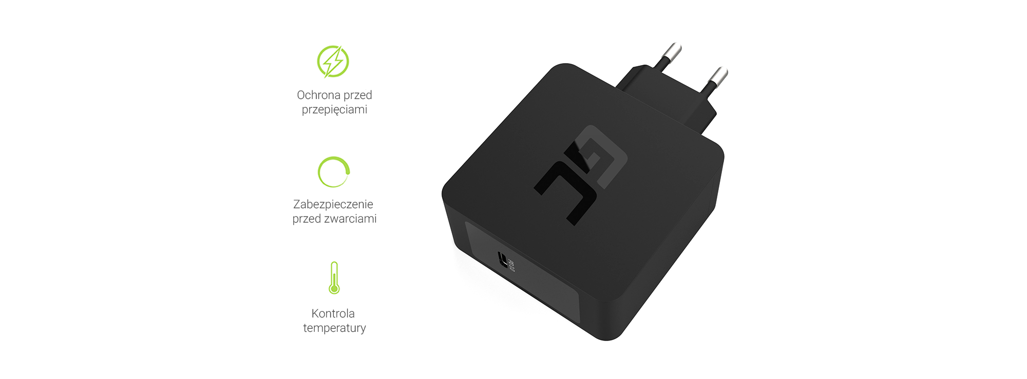 Ładowarka USB-C Power Delivery 18W - Zabezpieczenia