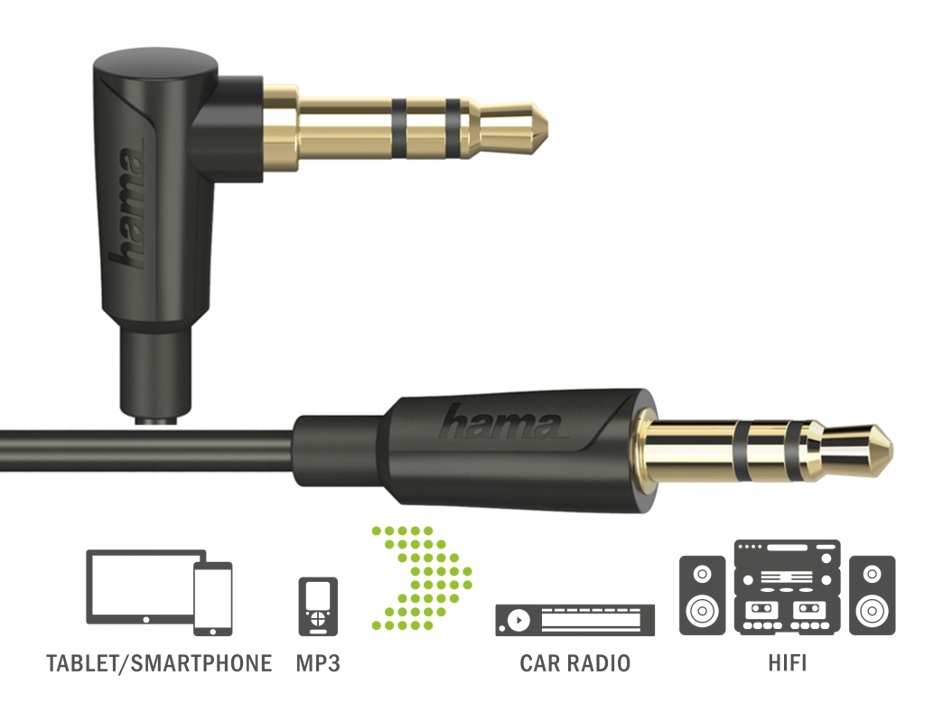 Hama Jack 3.5mm - Kabel spiralny o długości 0,75 m