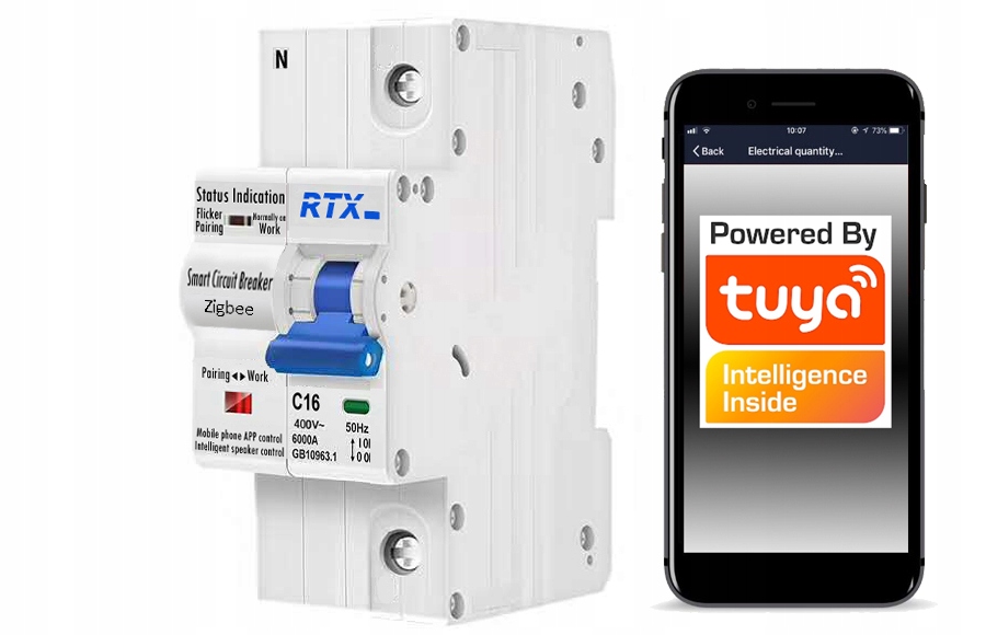 Regulowany Bezpiecznik 2-63A ZigBee Tuya – Inteligentne zarządzanie energią w Twoim domu