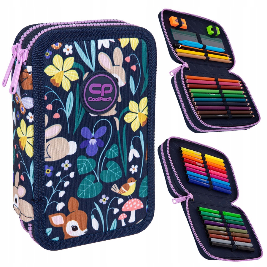 Zawartość piórnika: akcesoria szkolne i artystyczne