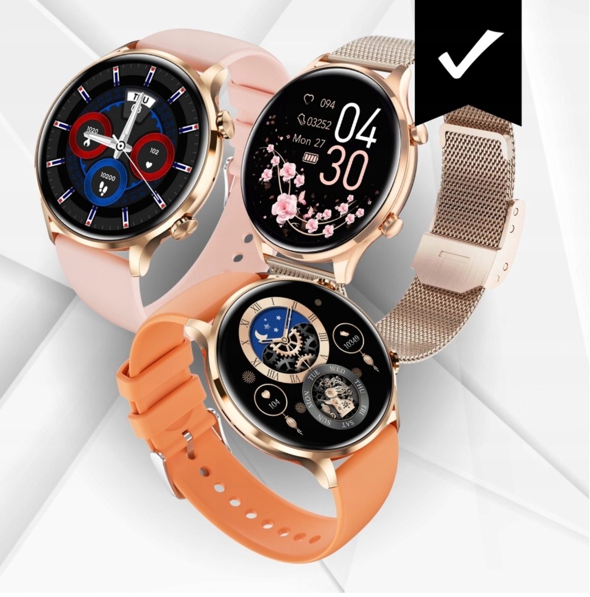 Smartwatch Damski Zegarek Wodoodporny PL – Elegancja i Funkcjonalność w Jednym