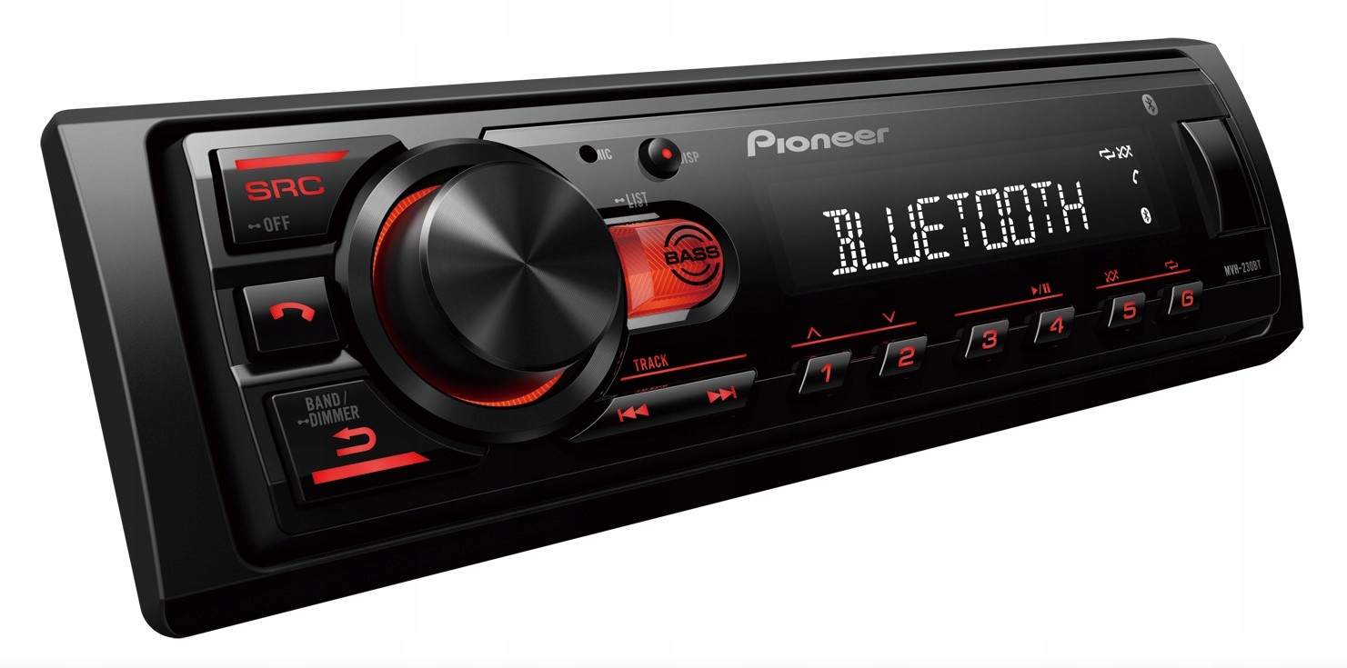 Radioodtwarzacz Pioneer MVH-230BT – Kompaktowe rozwiązanie audio dla Twojego samochodu