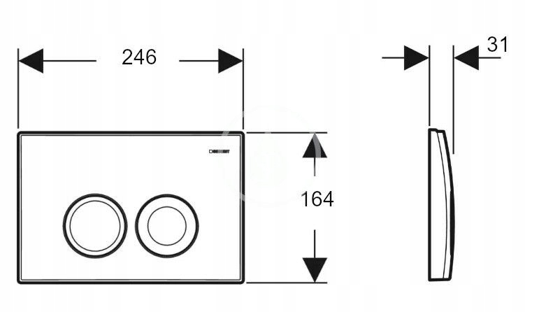 Wymiary produktu – Idealne dopasowanie do spłuczek podtynkowych
