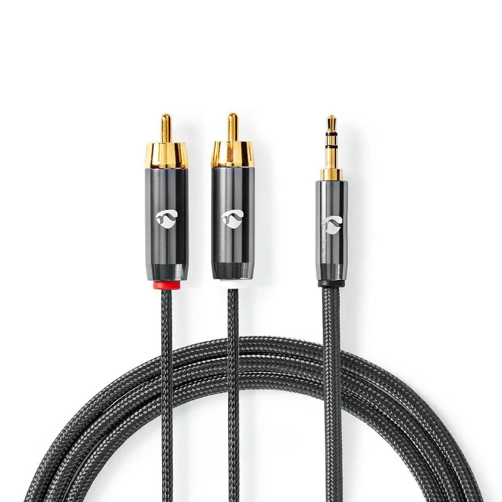 Kabelis Nedis AUX 3.5mm - 2x RCA 2m – Idealne połączenie audio