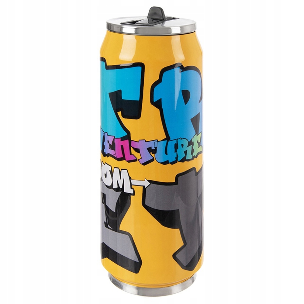 Kubek termiczny puszka graffiti 500 ml – Stylowy towarzysz na każdą okazję