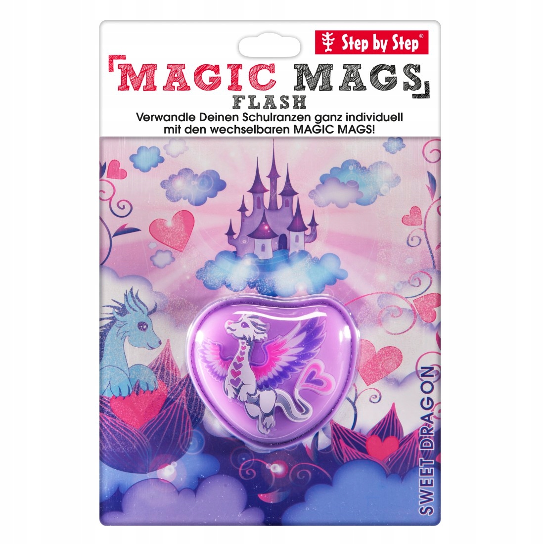 Step by Step Zestaw Element Wymienny Magic Mags Flash 'Sweet Dragon' – Kreatywna zmiana wyglądu plecaka