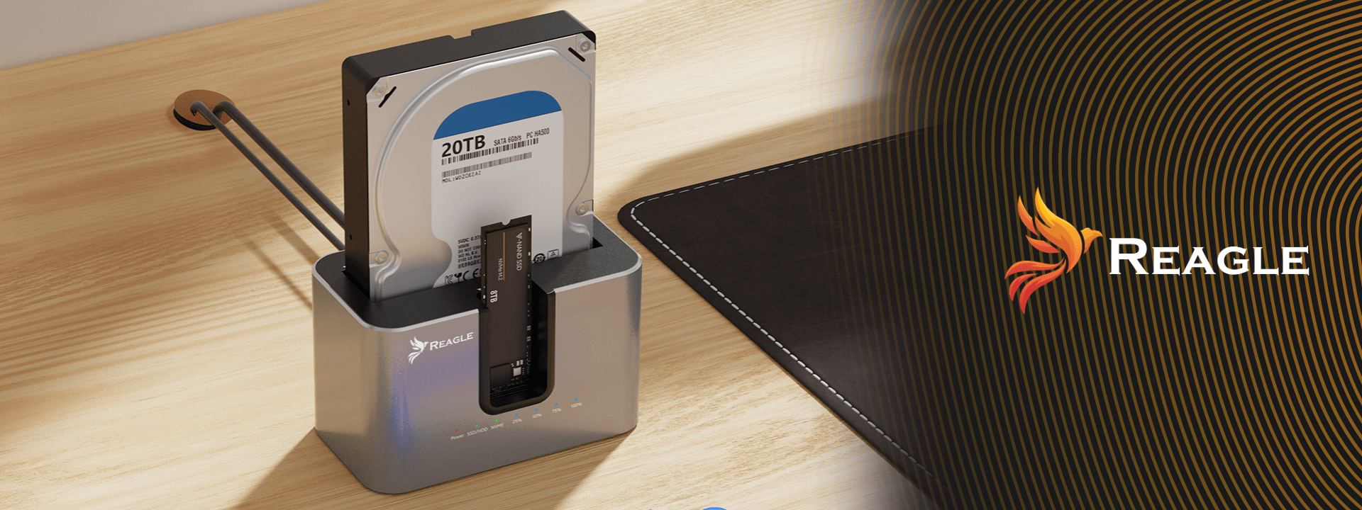 Ogromna pojemność – obsługuje dyski do 20TB i 8TB