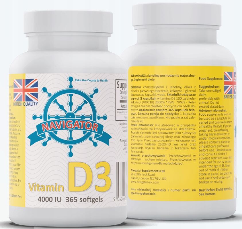 NAVIGATOR Witamina D3 4000 IU – Naturalne wsparcie dla zdrowia
