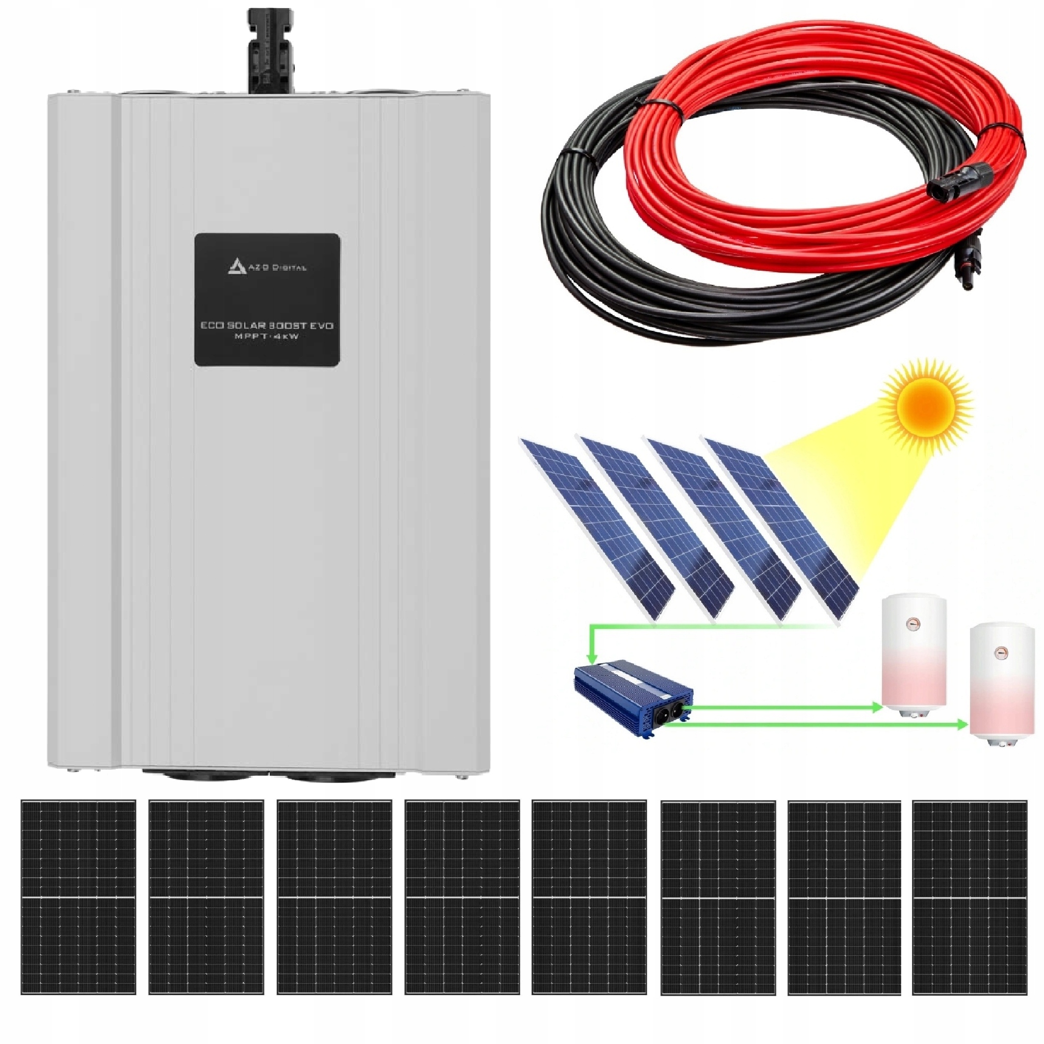 Zestaw do grzania wody w bojlerach ECO Solar Boost EVO 8xPV – rozwiązanie dla Twojego domu