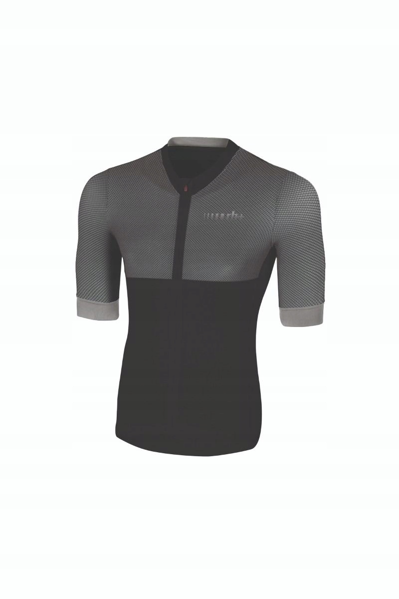 Koszulka rowerowa zeroRH+ Logo BLACK/CARBON/REFLEX - L – Komfort i styl na trasie