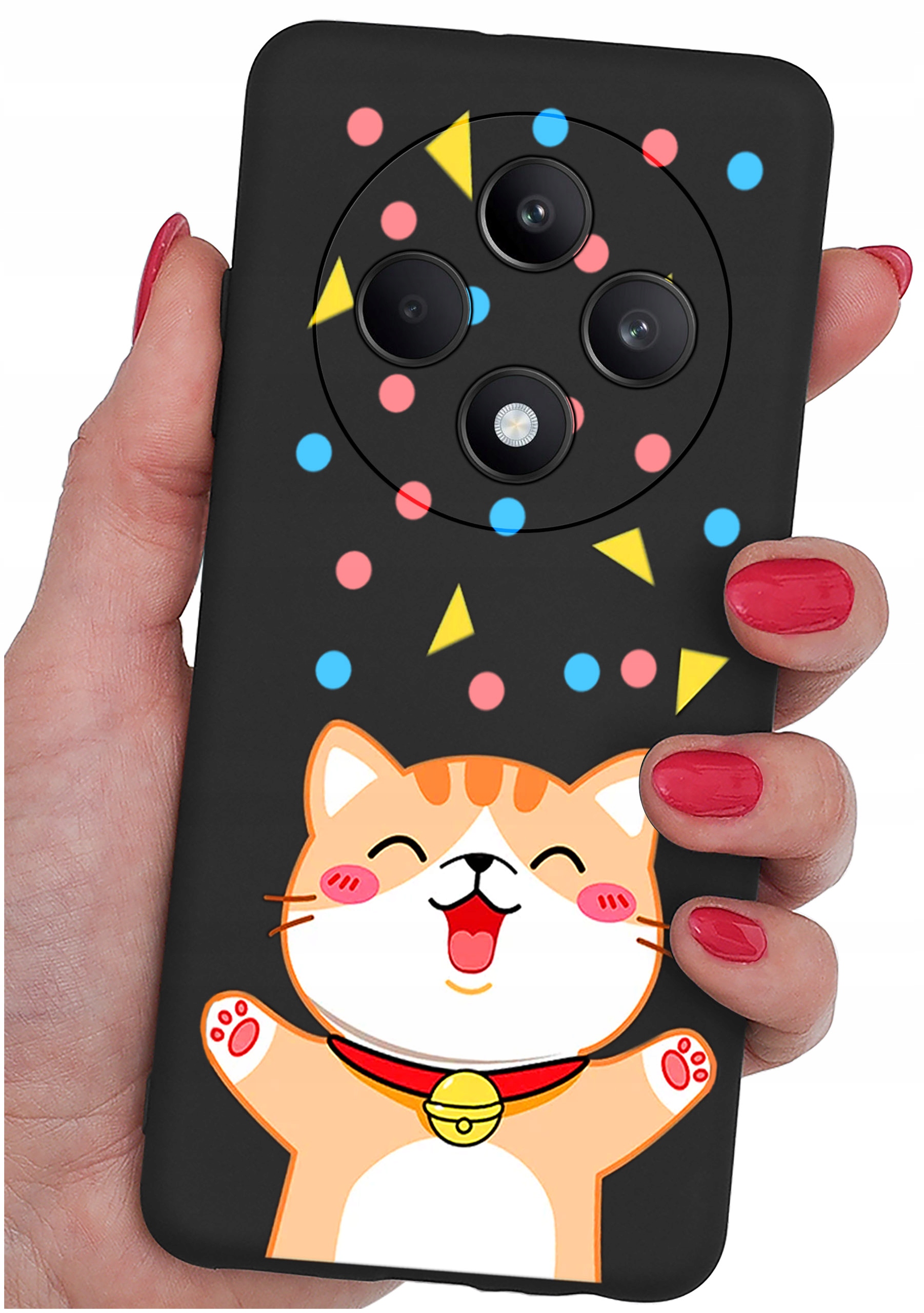 Żywe kolory i grafika na czarnym tle