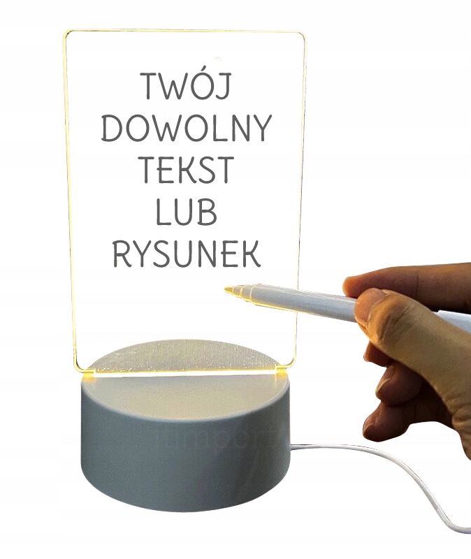 LAMPKA 3D do Rysowania i Pisania Wiadomości PLEXI – Kreatywność w Twoim Domu