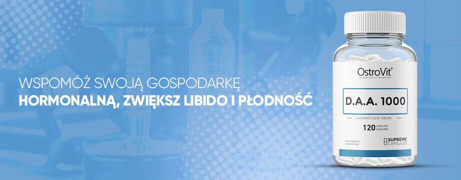 Podnieś poziom testosteronu, zwiększ regenerację, oraz wydolność organizmu dzięki suplementowi diety D.A.A