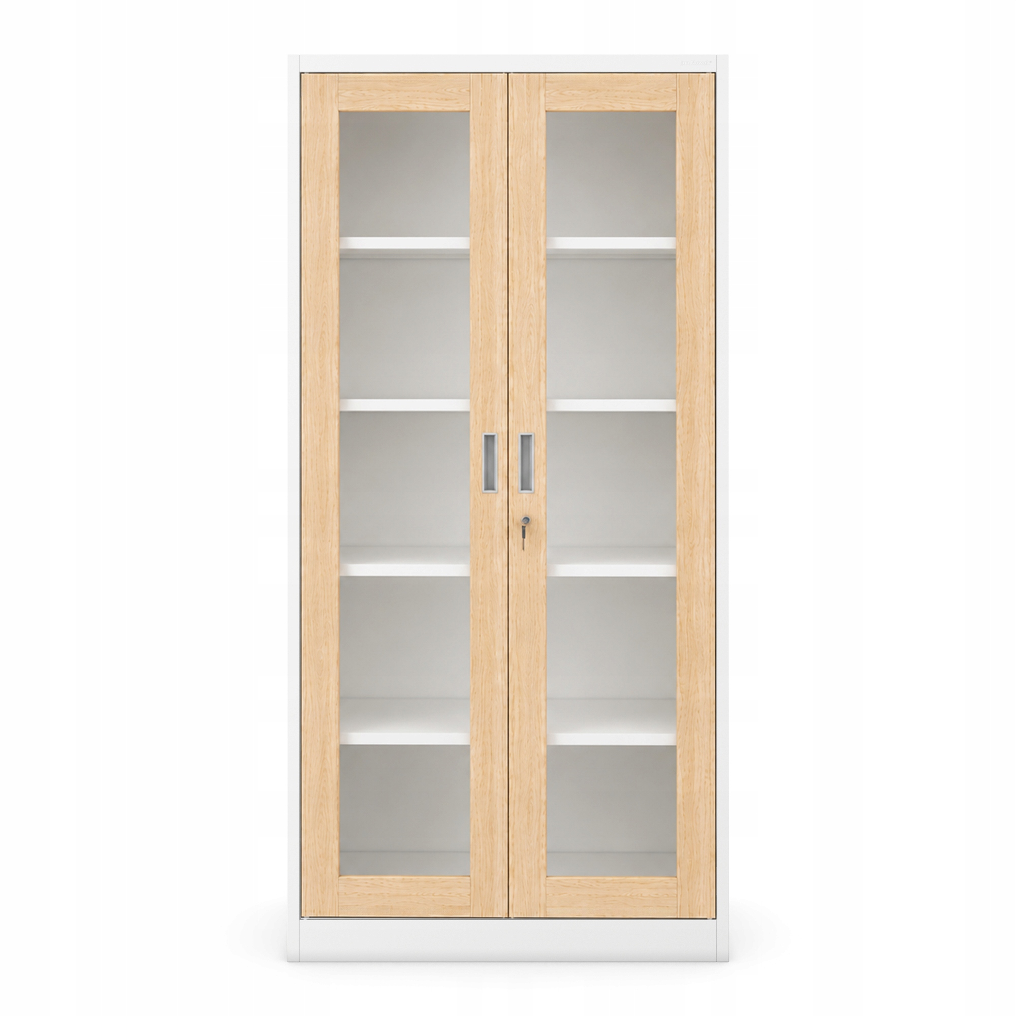 Stylowy design w kolorze białym RAL9003 i dębie sonoma