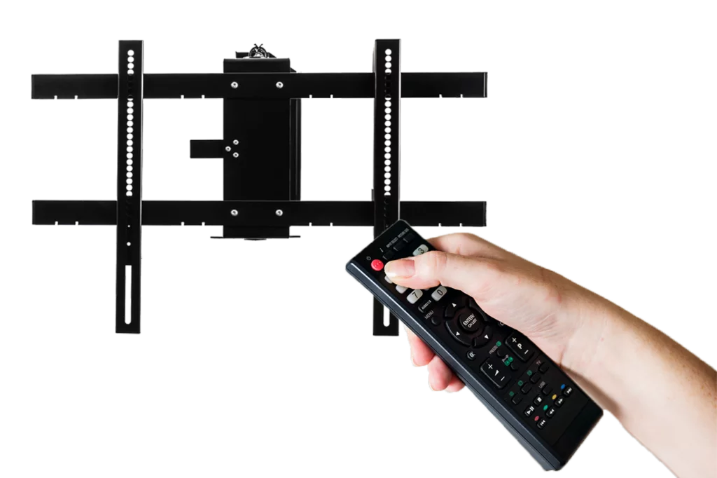 uchwyt elektryczny do telewizora zdalnie sterowany pilotem