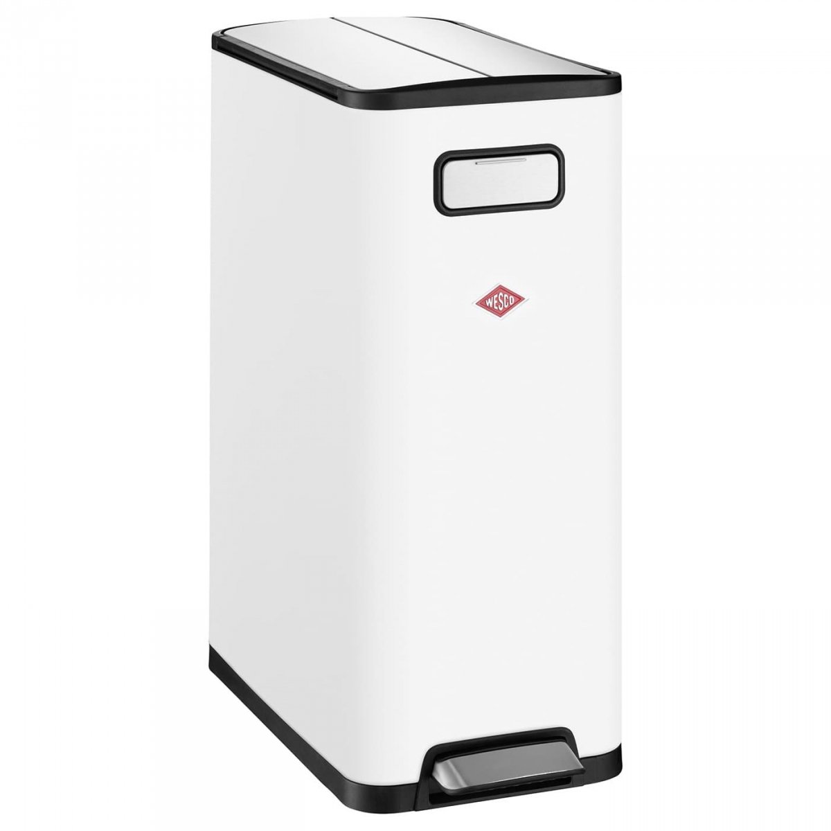 Kosz na śmieci Wesco Kosz na śmieci biały mat Big Double Master – Idealne rozwiązanie do segregacji odpadów