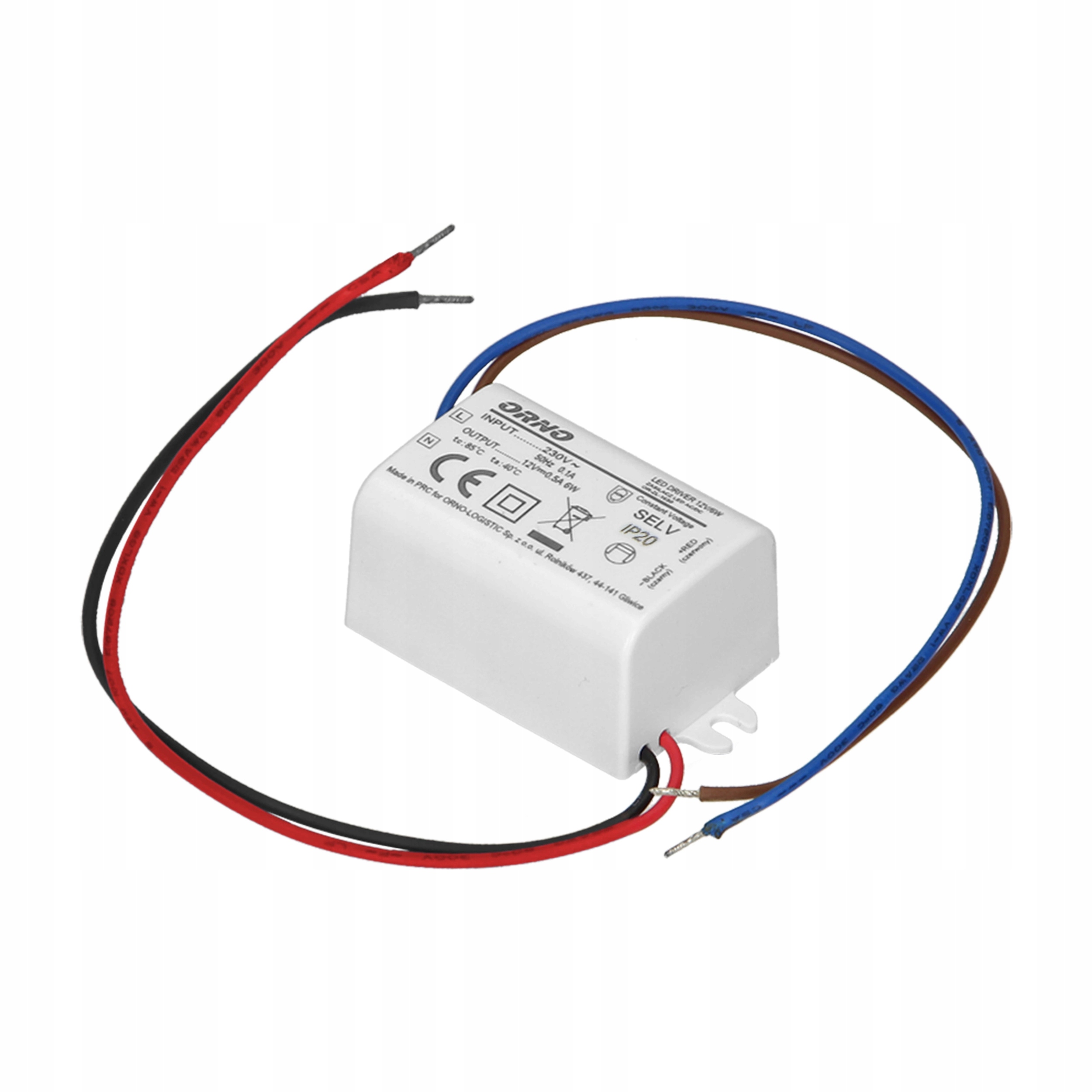 Zasilacz LED 6W 12V DC IP20 – Idealne rozwiązanie do oświetlenia LED