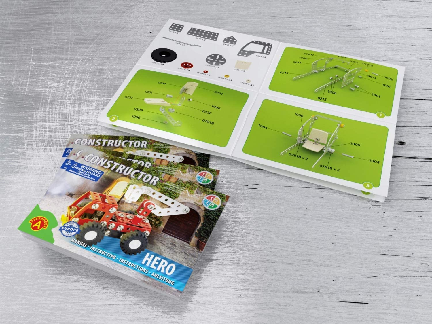 Elementy metalowe i kolorowe akcesoria