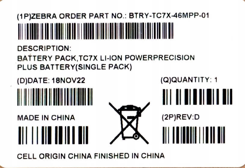 Kod producenta: BTRY-TC7X-46MPP-01
