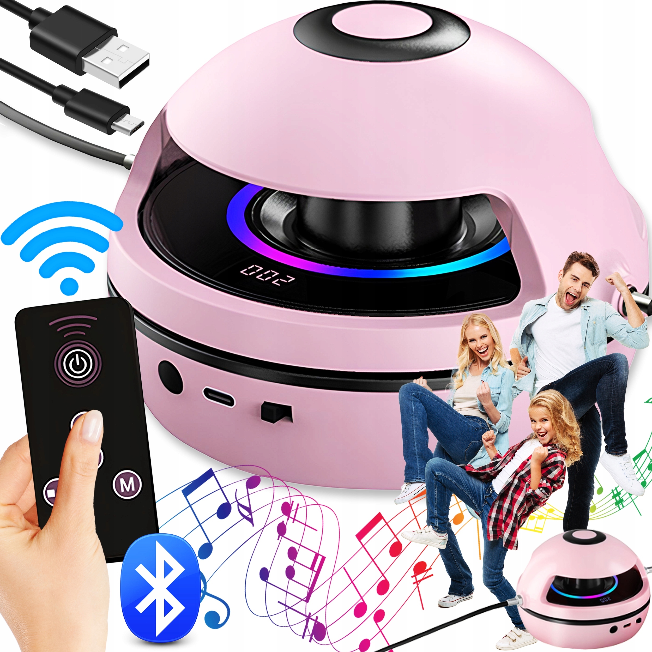 Skakanka Muzyczna Automatyczna Inteligentna Różowa LED – Nowa Era Ruchu i Zabawy