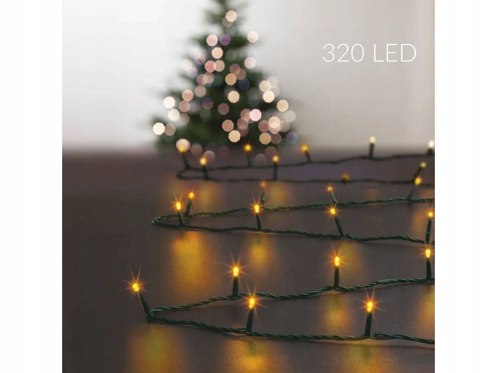 Stylowy łańcuch świetlny z 320 diodami LED