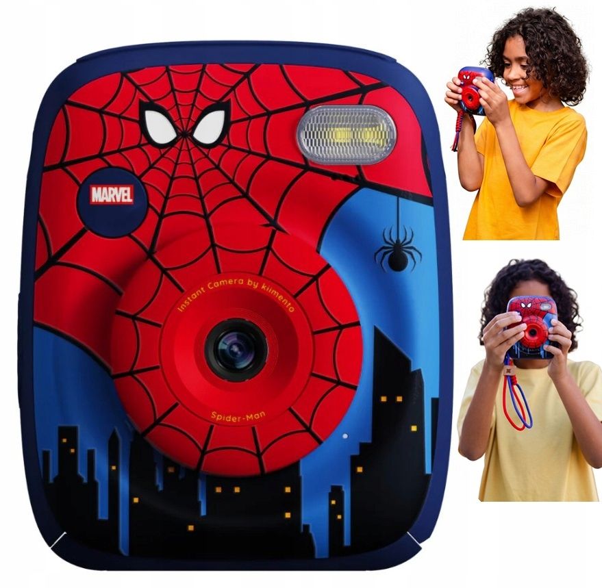 Aparat Natychmiastowy + Cyfrowy 48mp 1080p Drukarka Dla Dzieci - Spider-Man