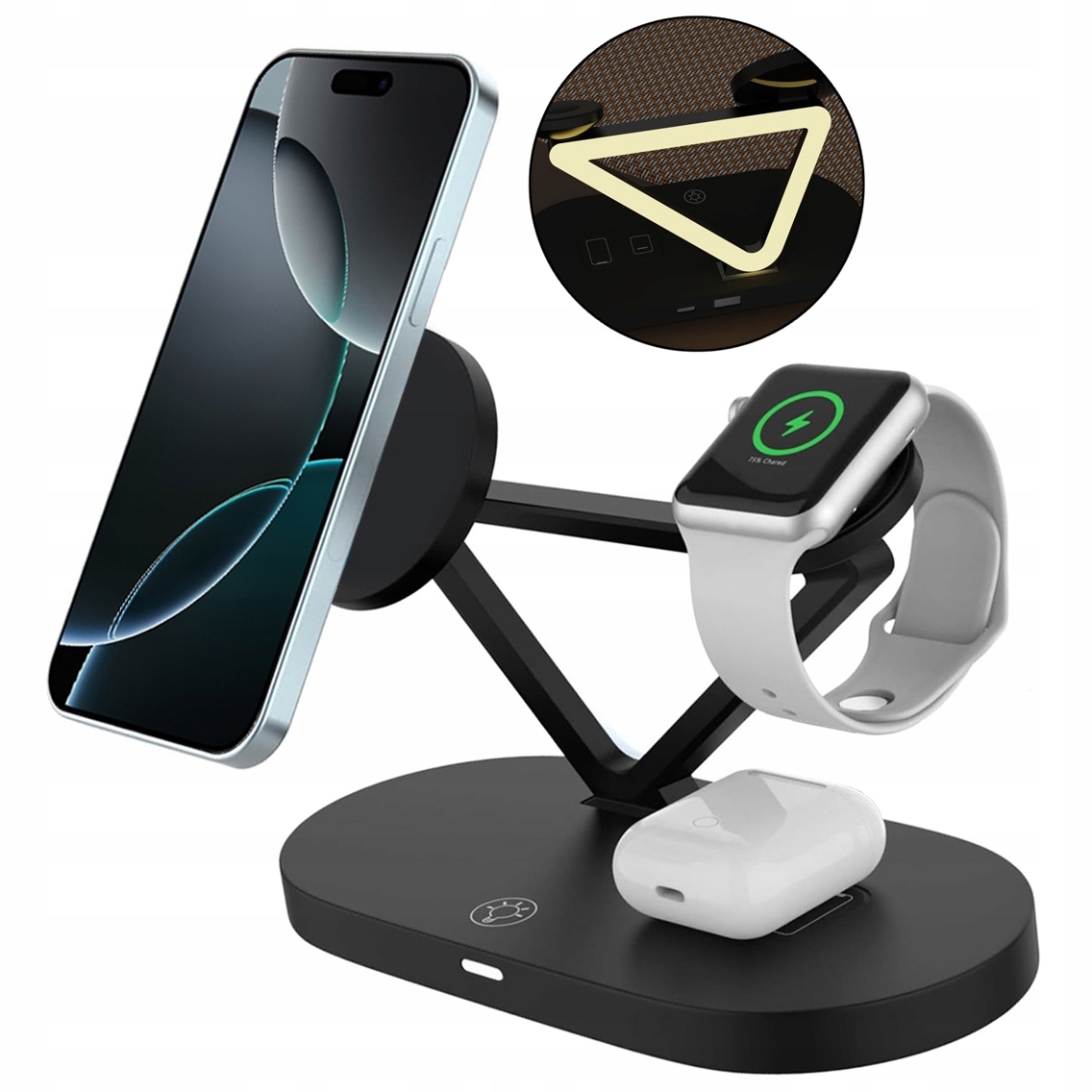 Tech-Protect Ładowarka Bezprzewodowa A41 3w1 QI15W – Nowoczesne rozwiązanie dla Twoich urządzeń Apple