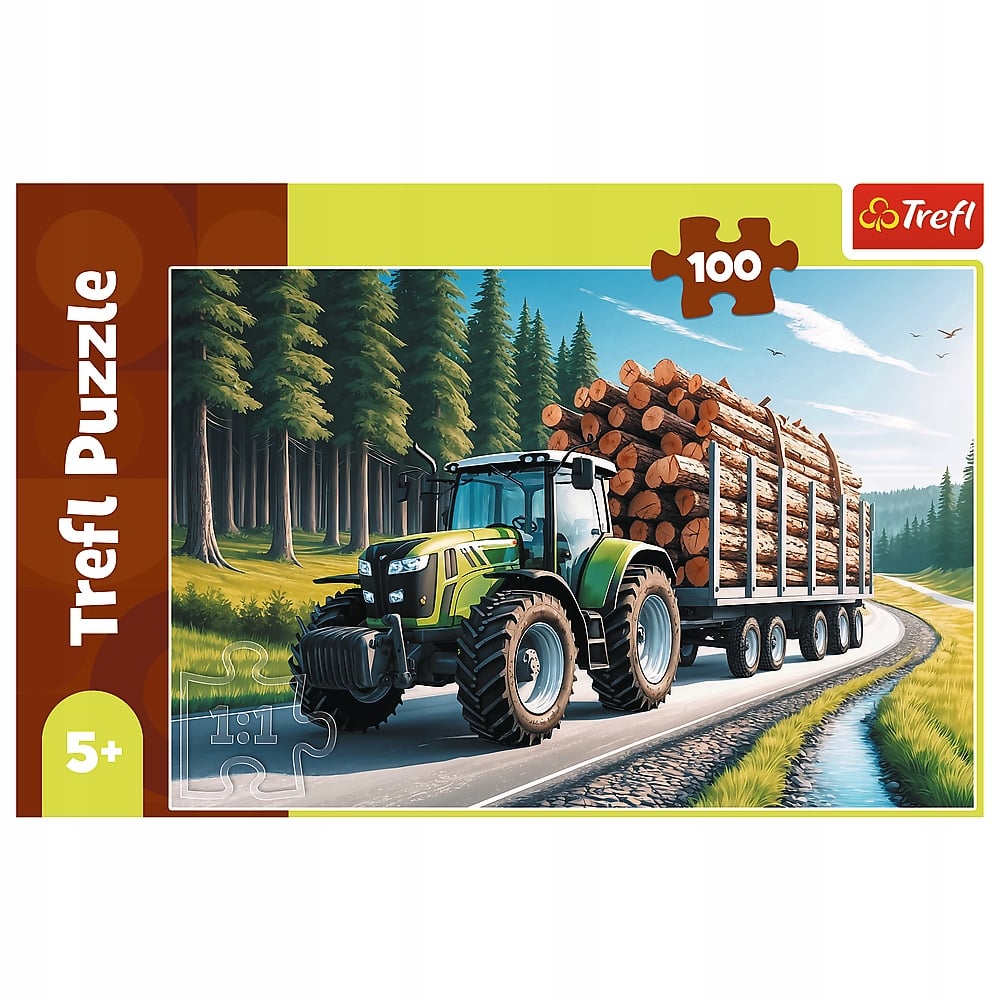 Puzzle Trefl 100 elementów – Doskonały wybór dla miłośników ciągników
