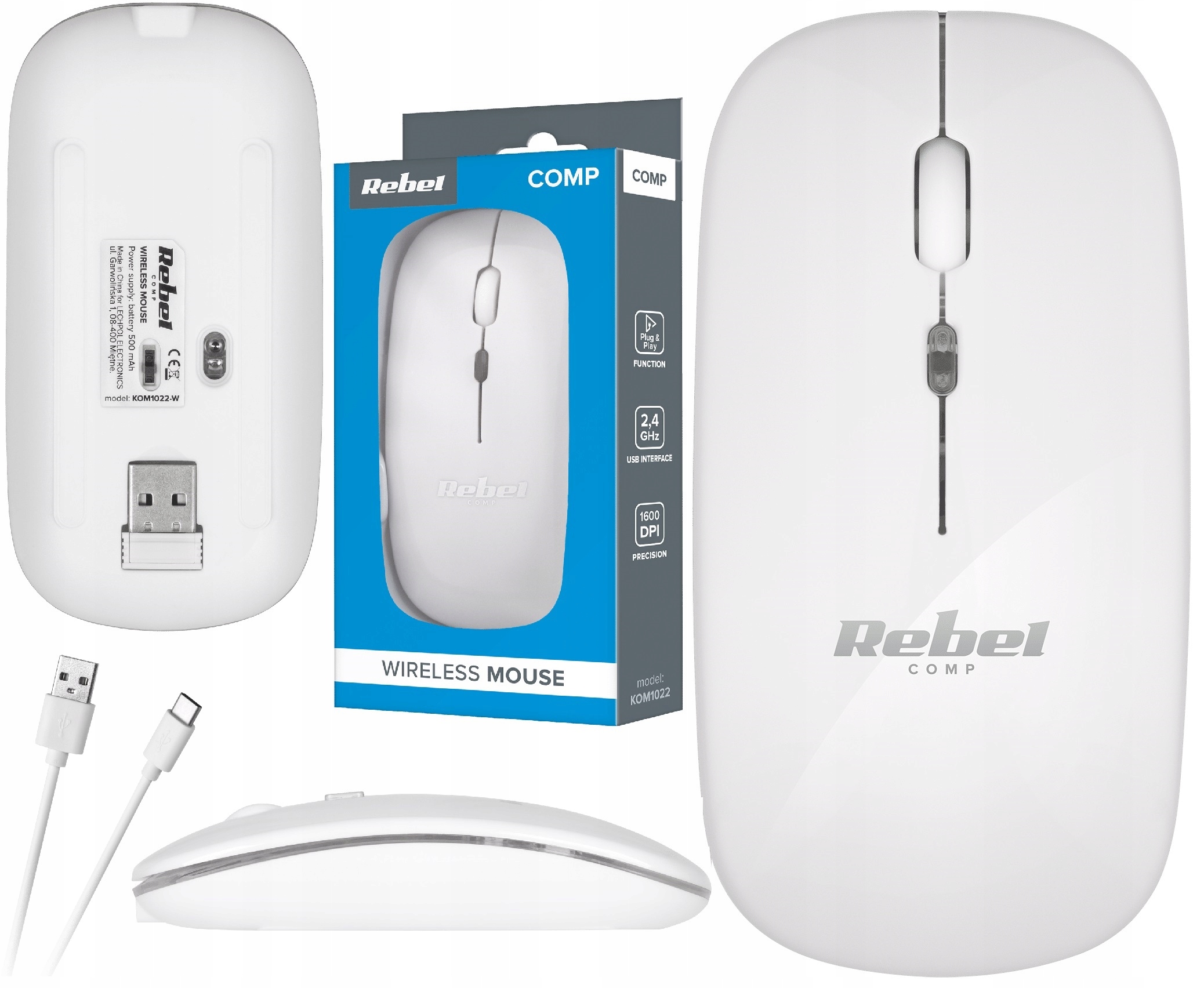 Długotrwałe działanie dzięki baterii 500 mAh