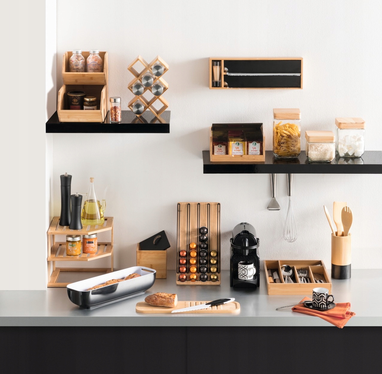 Stojak na przyprawy bambusowy 5five Simple Smart – Idealne rozwiązanie do Twojej kuchni