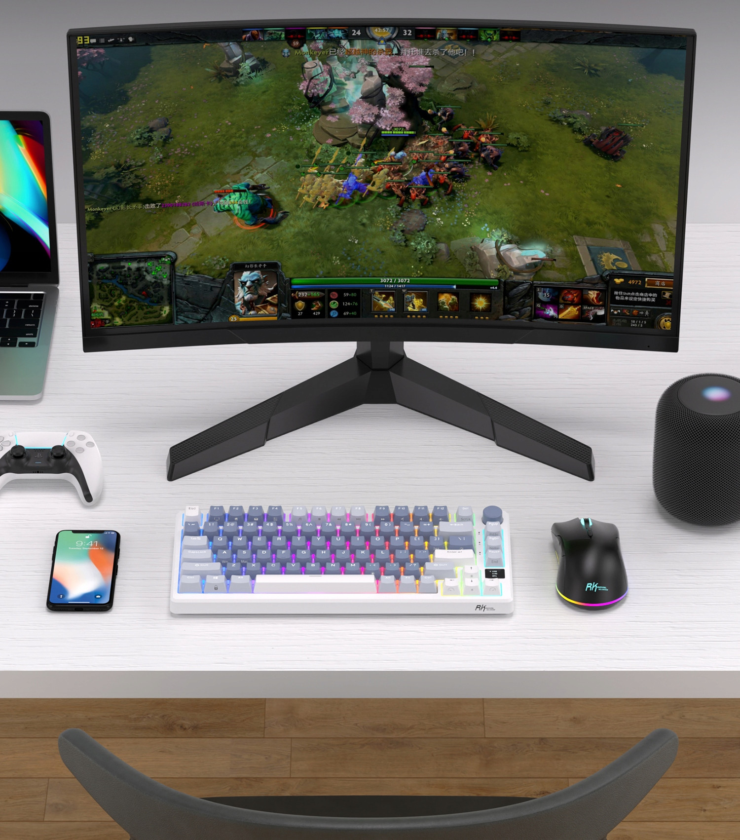 Zaawansowane wyciszenie klawiatury dla komfortu użytkowania