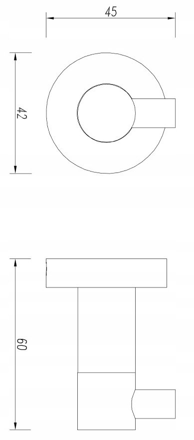 Wymiary haczyka: szerokość, wysokość i głębokość